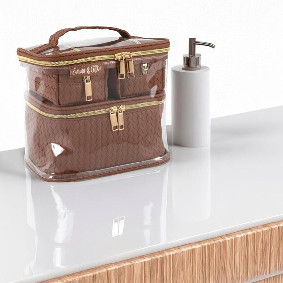 Travel Toiletry Bags for Women, 4 Piece Waterproof Cosmetic Case, Set, Pouch Mak - Picture 2 of 7